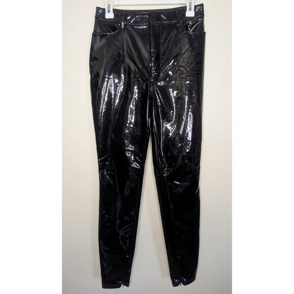 House of CB Haridan Patent Stretch Vinyl Trouser Pants in Black, Size Medium - Picture 5 of 9